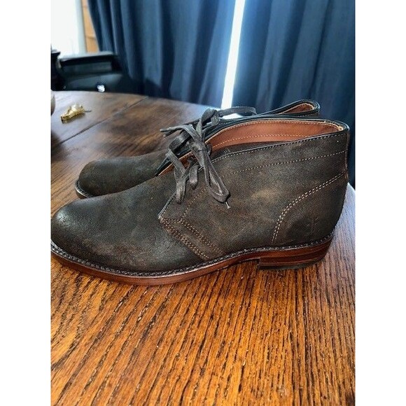 Frye Bowery Chukka Waxed Suede Brown Chukka Boots Mn’s Size 9.5M main image 6